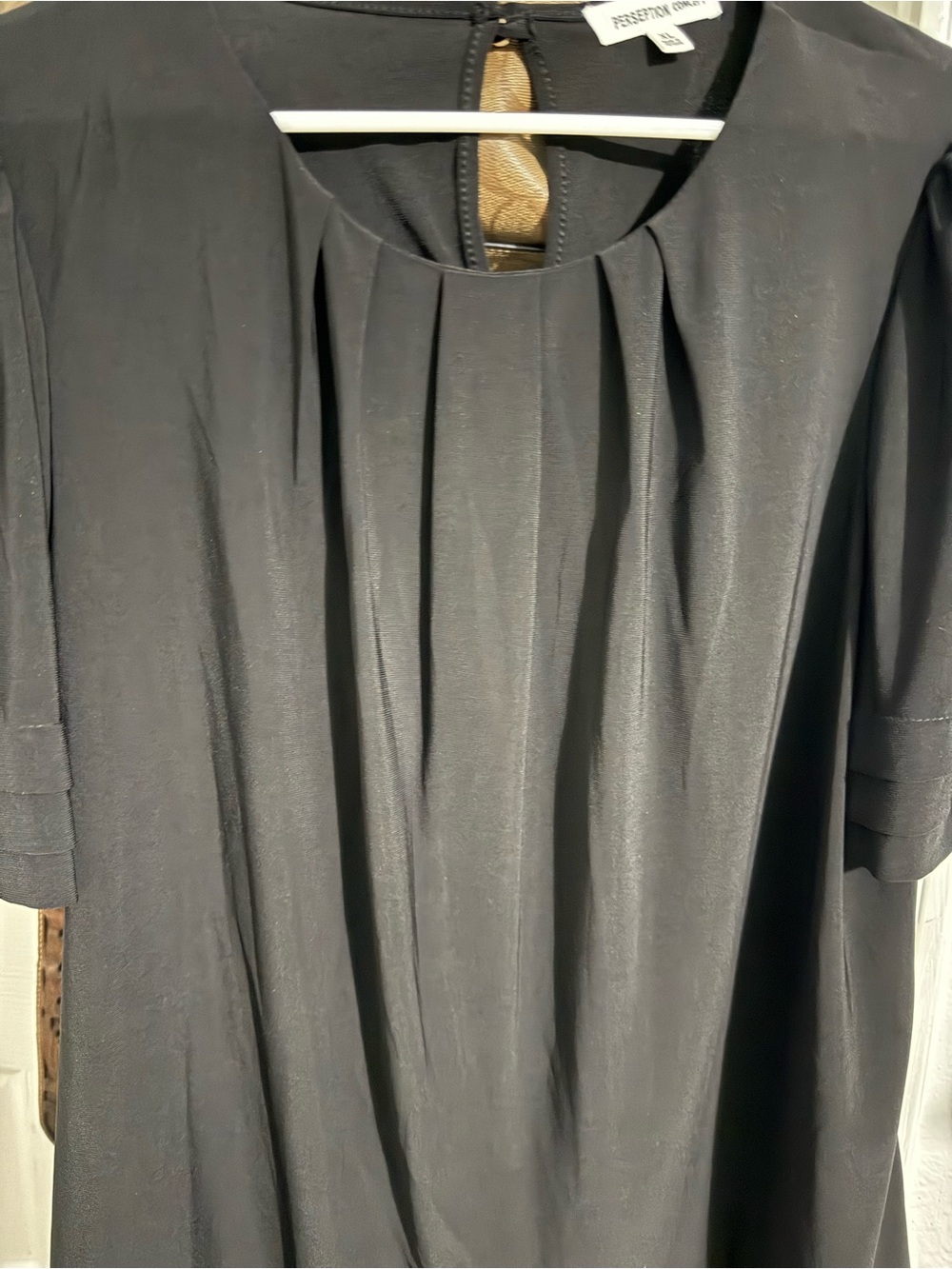 PerSeption Concept Black Pleated Women’s Blouse